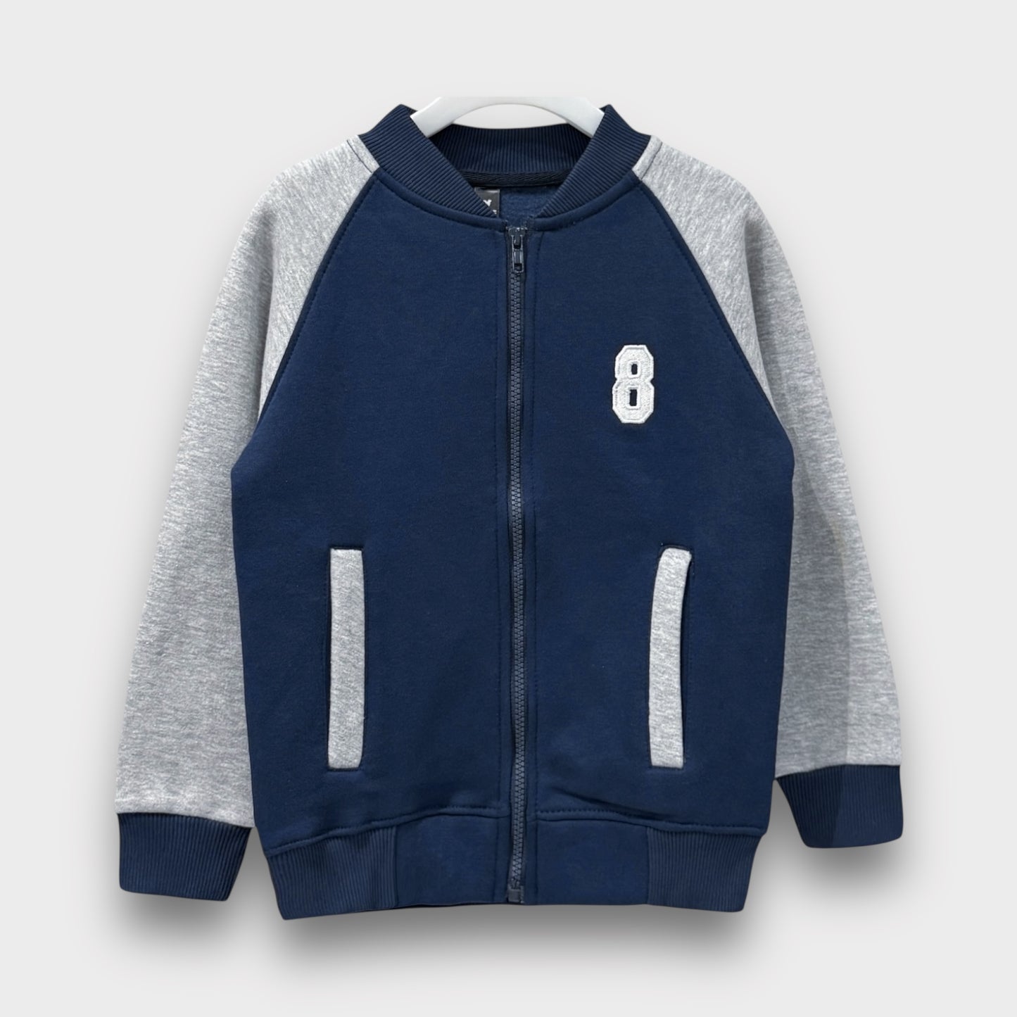 Blue & Grey Zipper Jacket