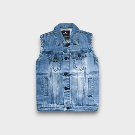 Sky Wanderer Sleeveless Denim Jacket