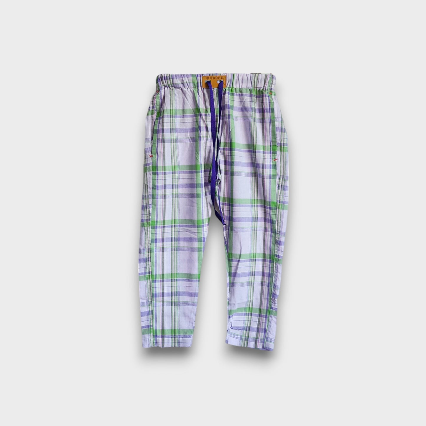 Light Purple Check Summer Trousers