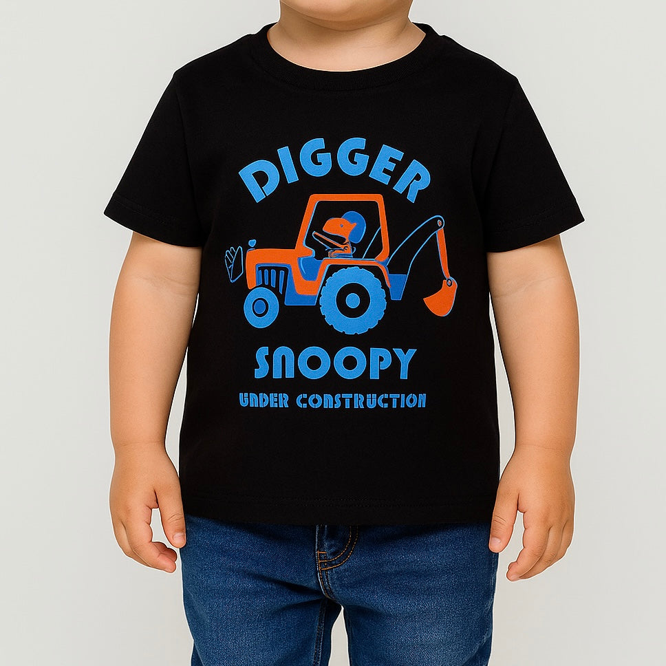 Digger Snoopy Black T-Shirt