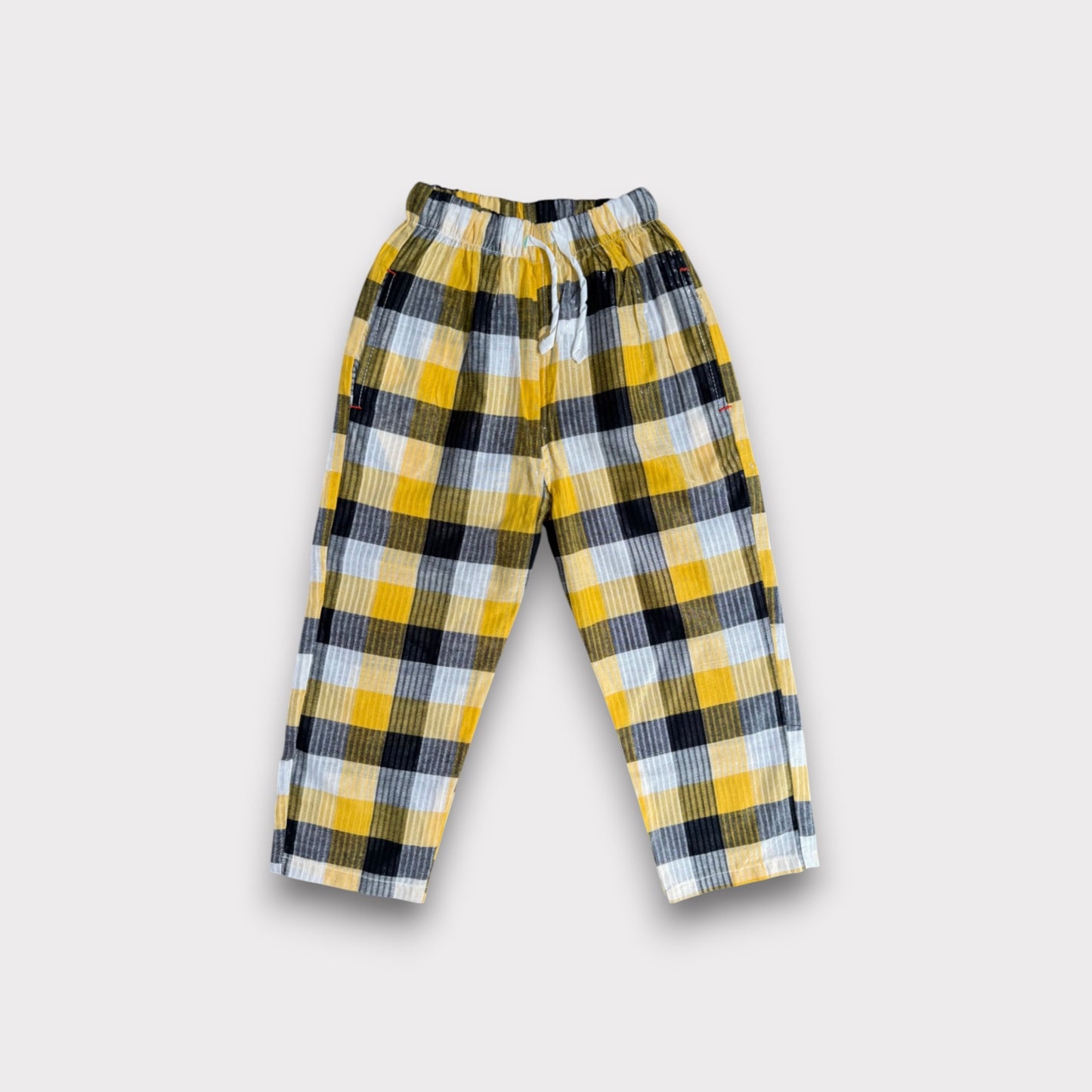 Yellow Check Summer Trousers