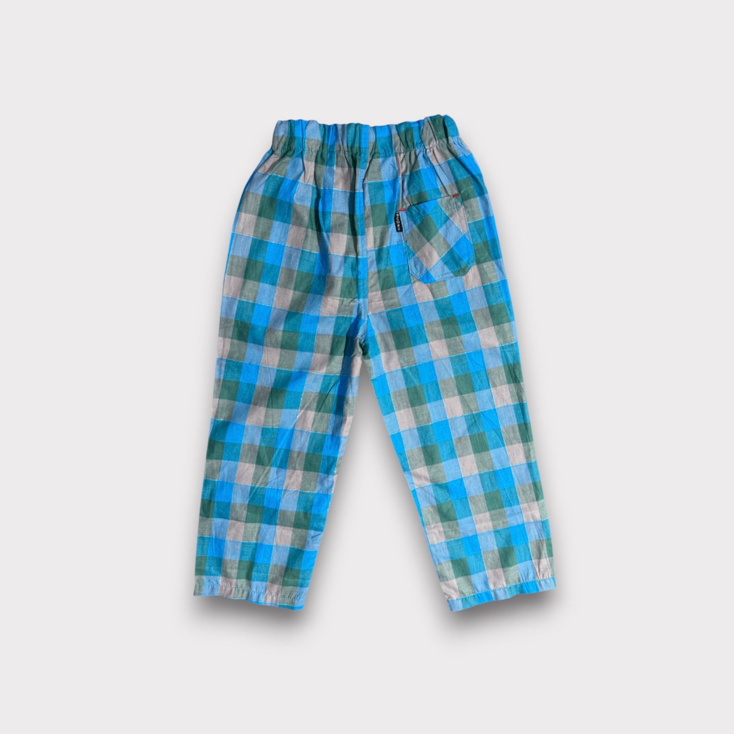 Sky Blue Check Summer Trousers
