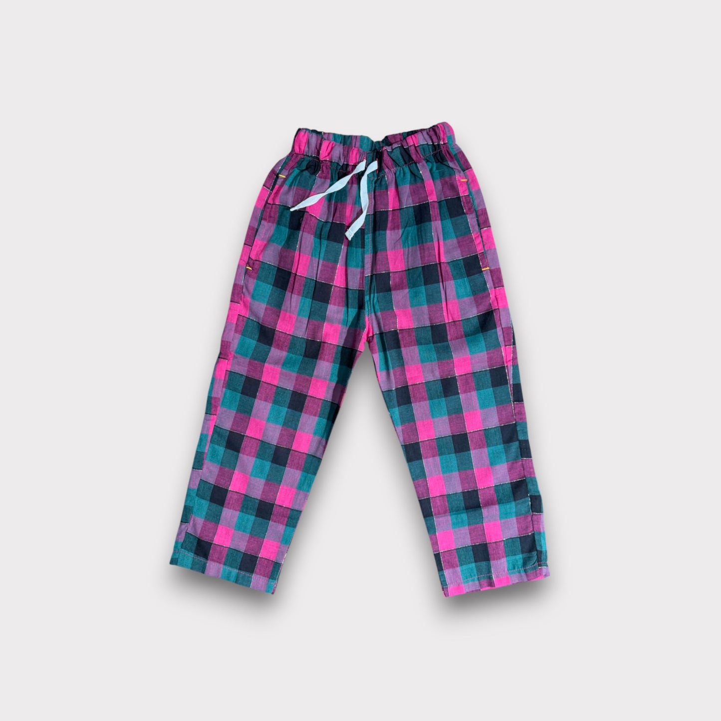 Purple Check Summer Trousers