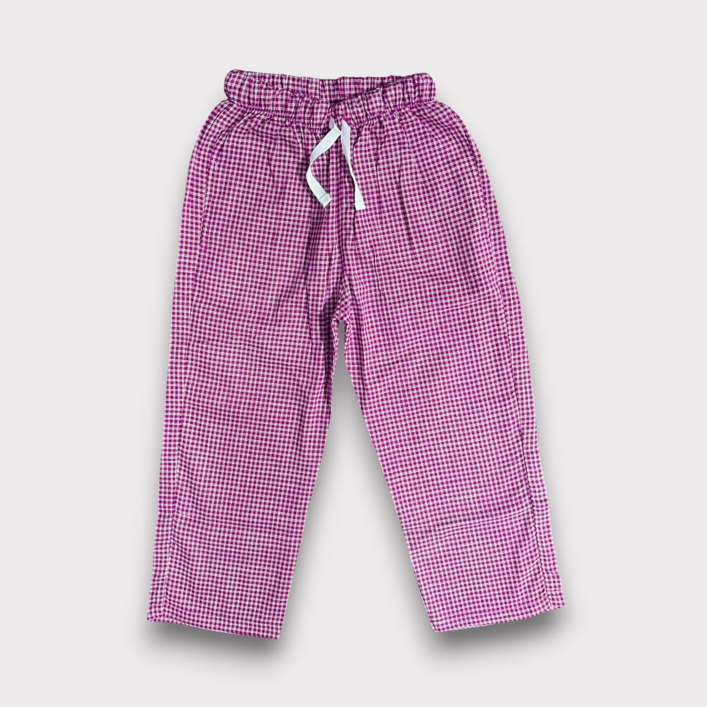Purple Narrow Check Summer Trousers