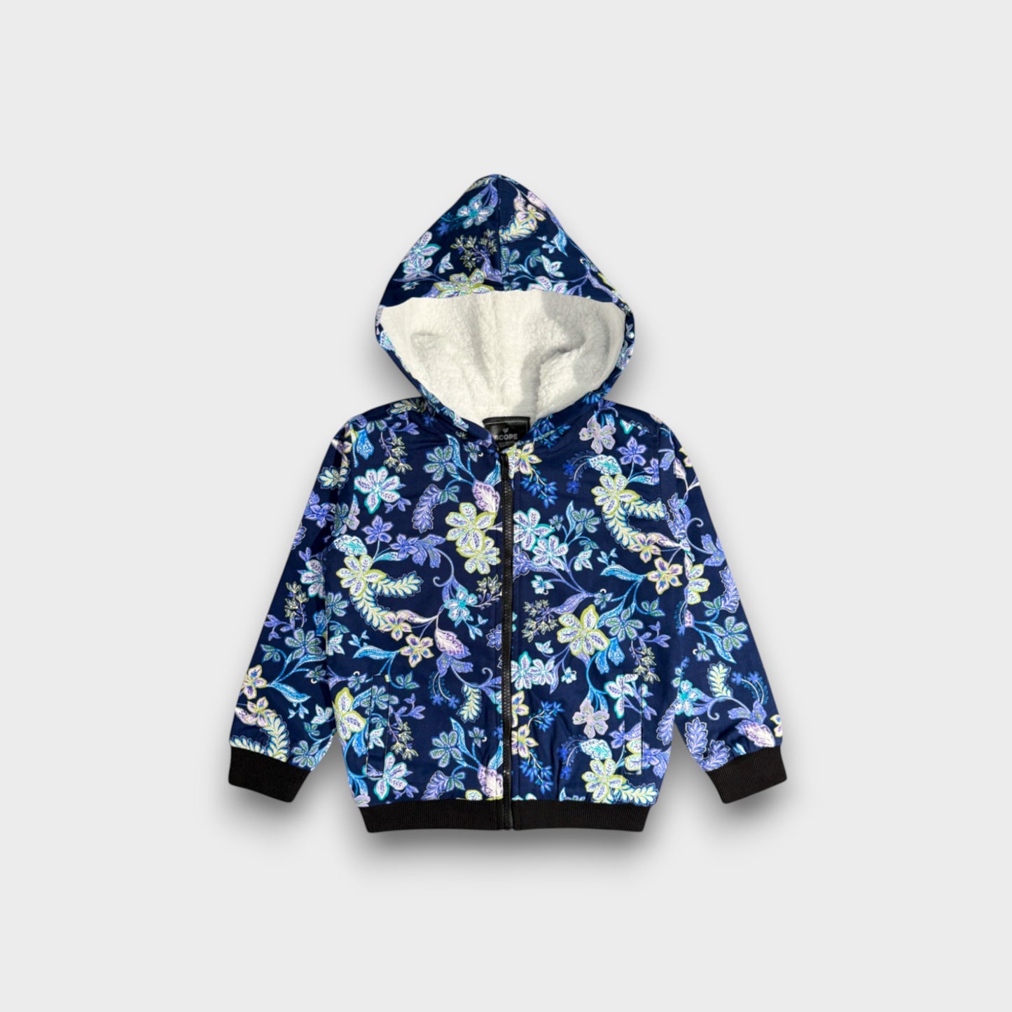 Midnight Bloom Fur Jacket