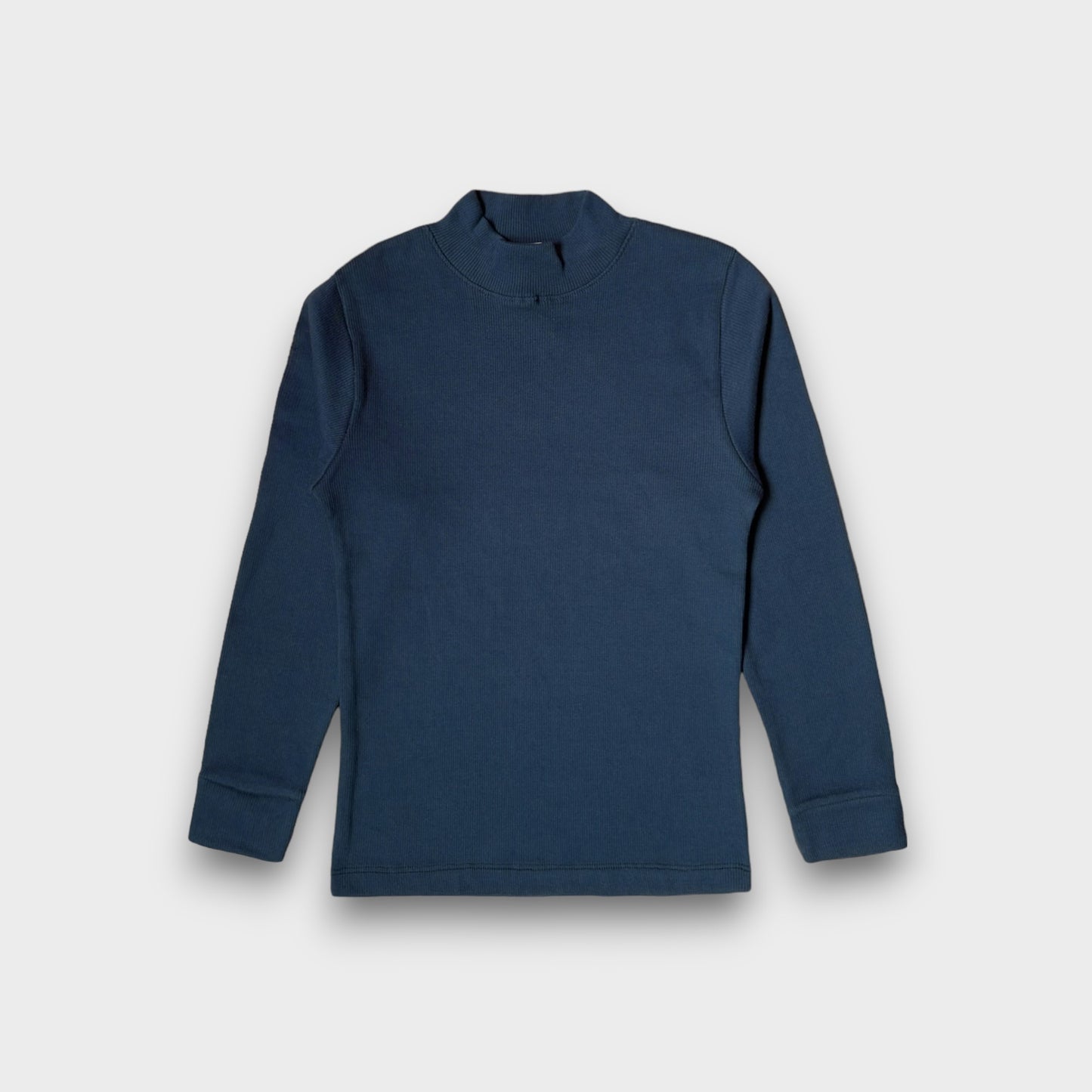 Navy Blue Mock Neck