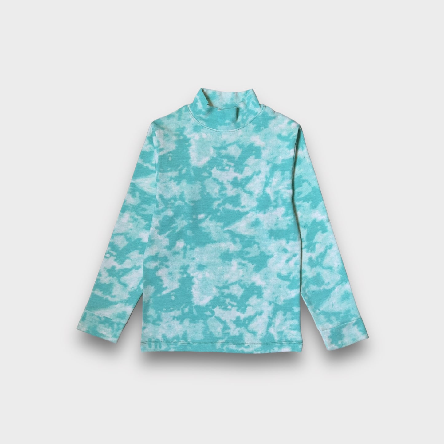 Aqua Marble Mock Neck