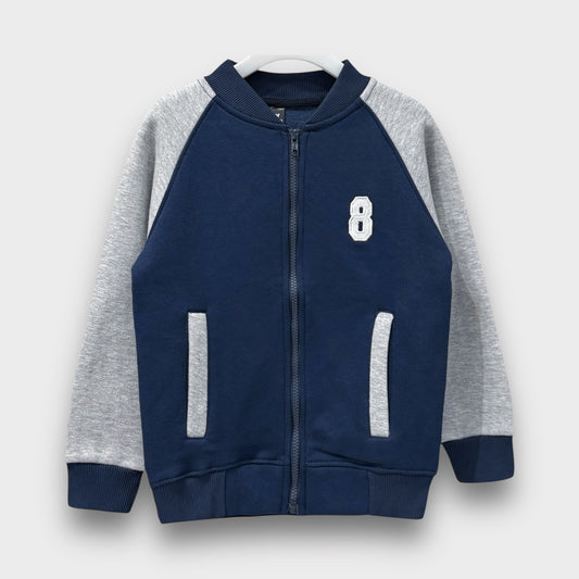Blue & Grey Zipper Jacket