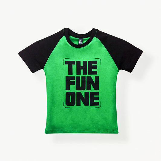 The Fun One Raglan Green T-Shirt