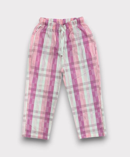 Pink Check Summer Trousers