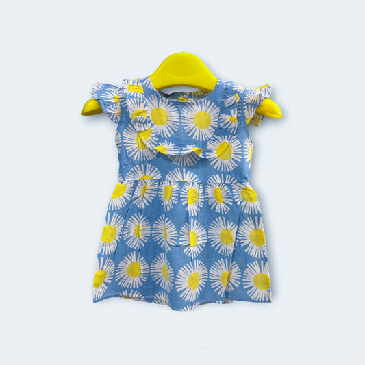 Sunflower Printed Sky Blue Top