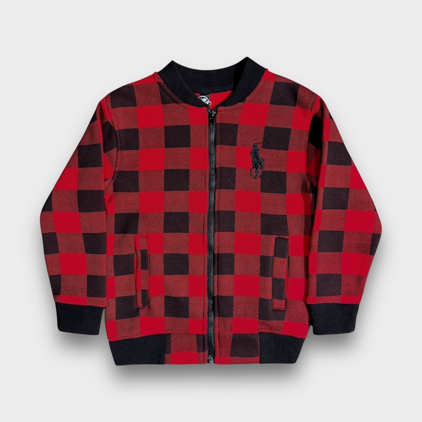 Red & Black Zipper Jacket