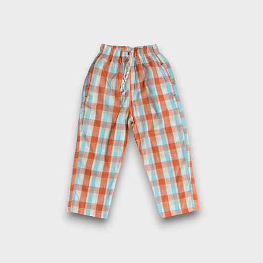 Orange Check Summer Trousers