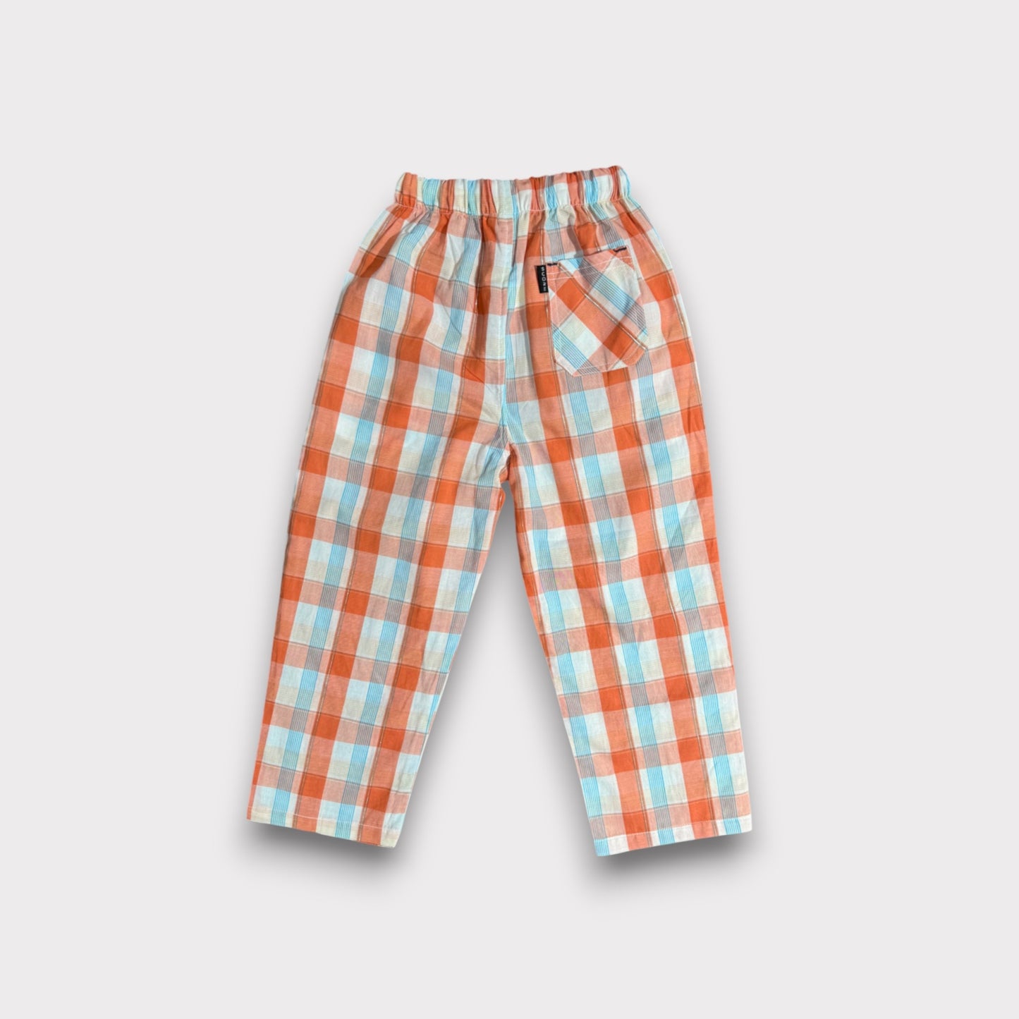 Orange Check Summer Trousers