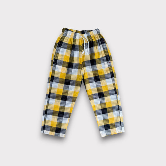 Yellow Check Summer Trousers
