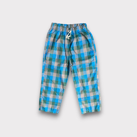 Sky Blue Check Summer Trousers