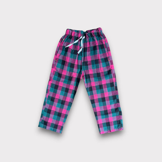 Purple Check Summer Trousers