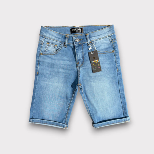 Soft Denim 3 Quarter Shorts