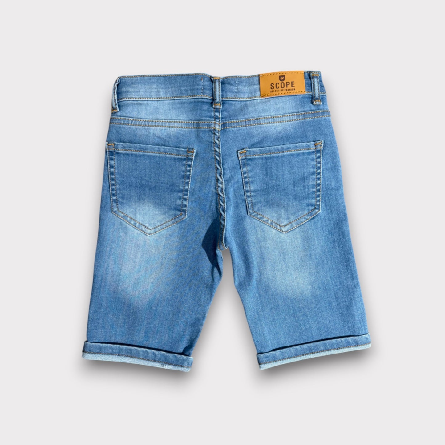 Soft Denim 3 Quarter Shorts
