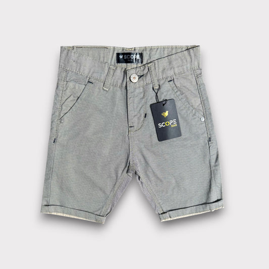 Ash Grid Cotton Shorts