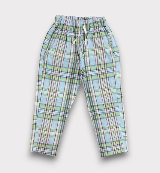 Minty Plaid Summer Trousers