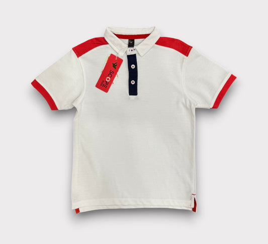 White & Red Polo