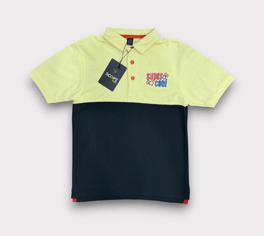 Yellow & Black Panels Polo
