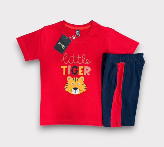 Little Tiger Red-Navy Twinset
