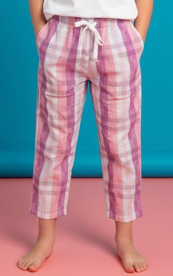 Pink Check Summer Trousers