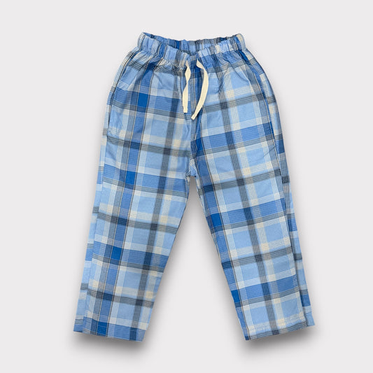Powder Blue Check Summer Trousers