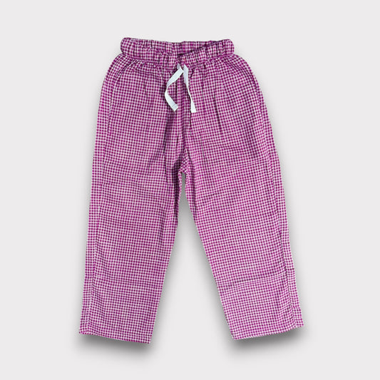 Purple Narrow Check Summer Trousers