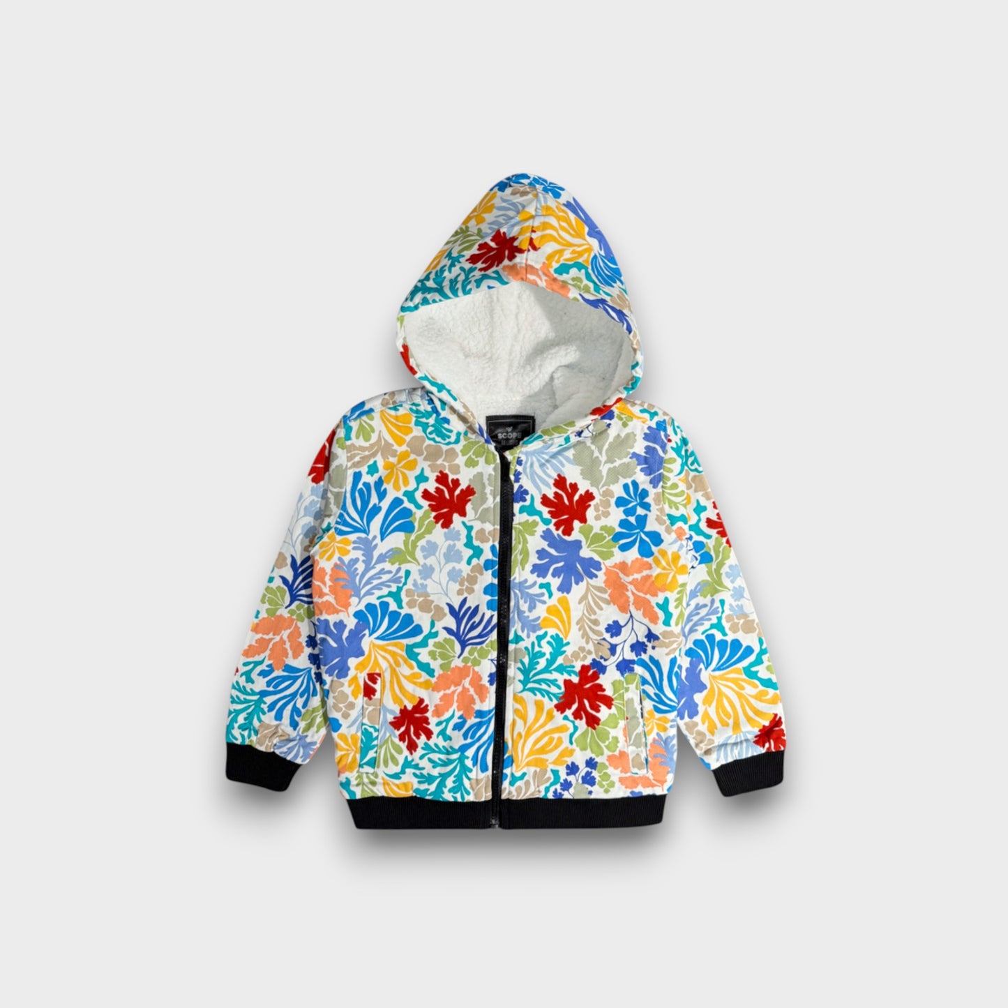 Colourful Leaves Fur Jacket