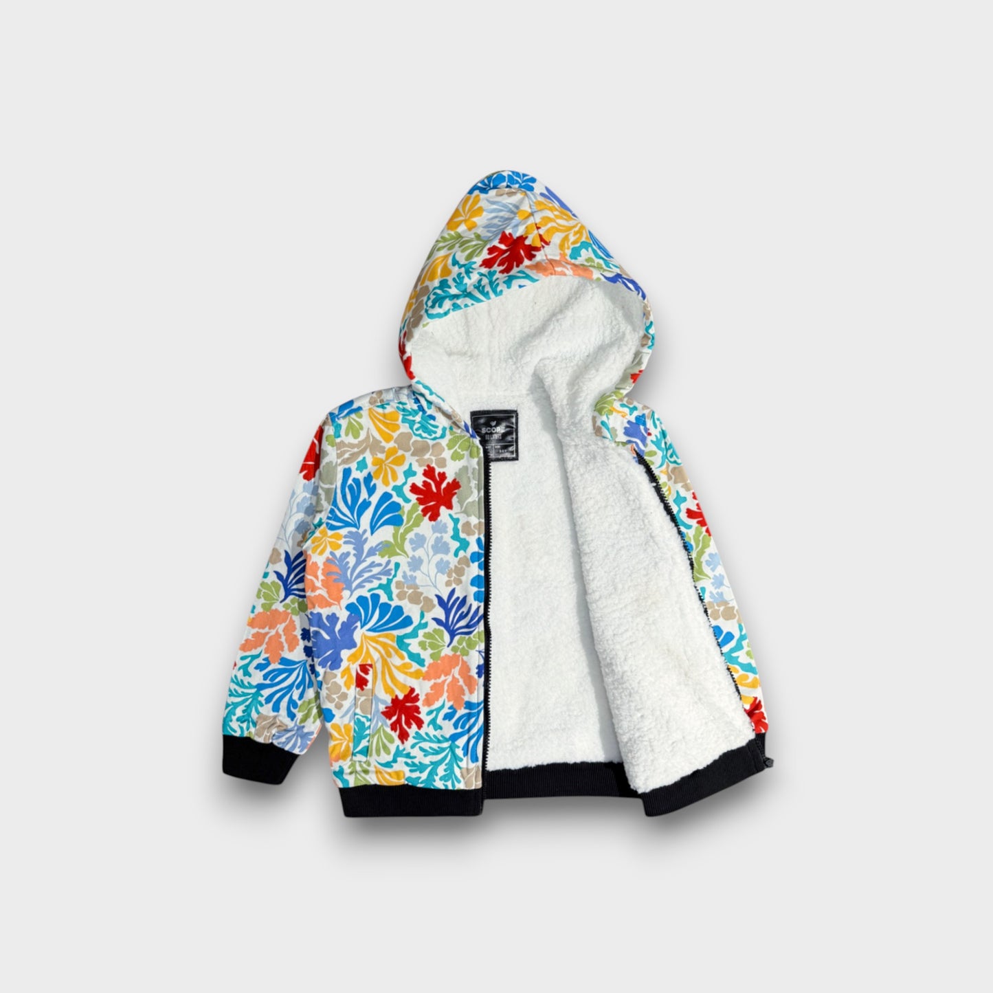 Colourful Leaves Fur Jacket