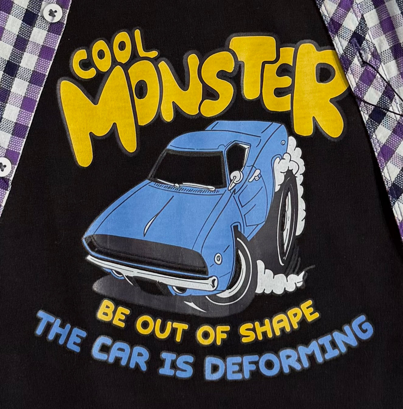 Cool Monster Checkered Double Shirt