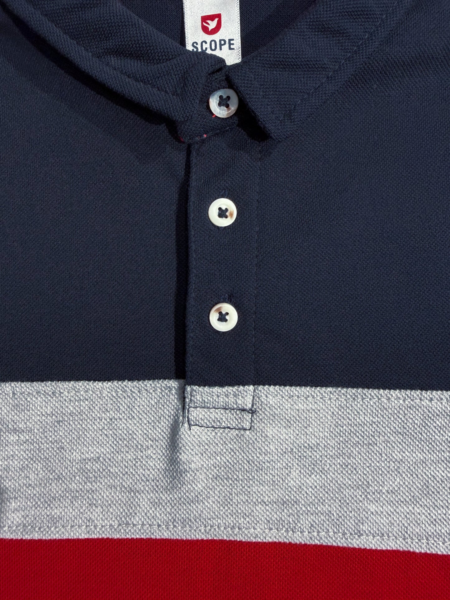 Navy Blue Panels Polo