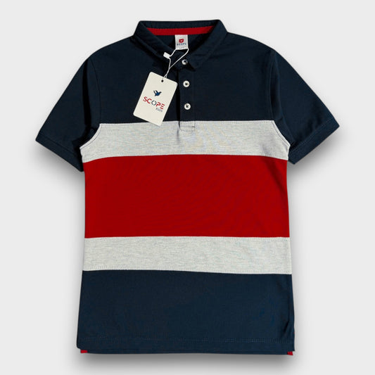 Navy Blue Panels Polo
