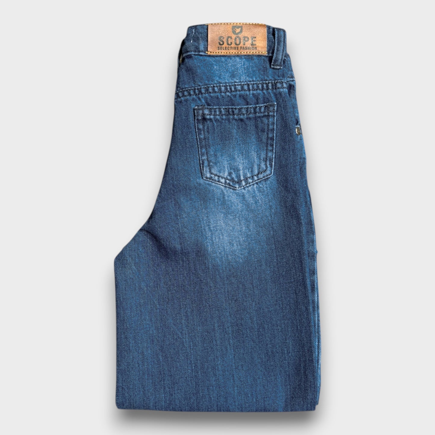 Dark Blue Front Stitch Baggy Pants