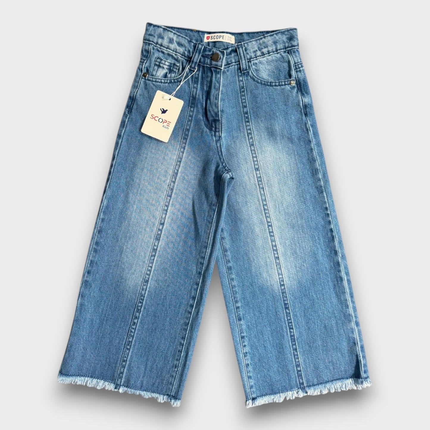 Light Blue Front Stitch Baggy Pants