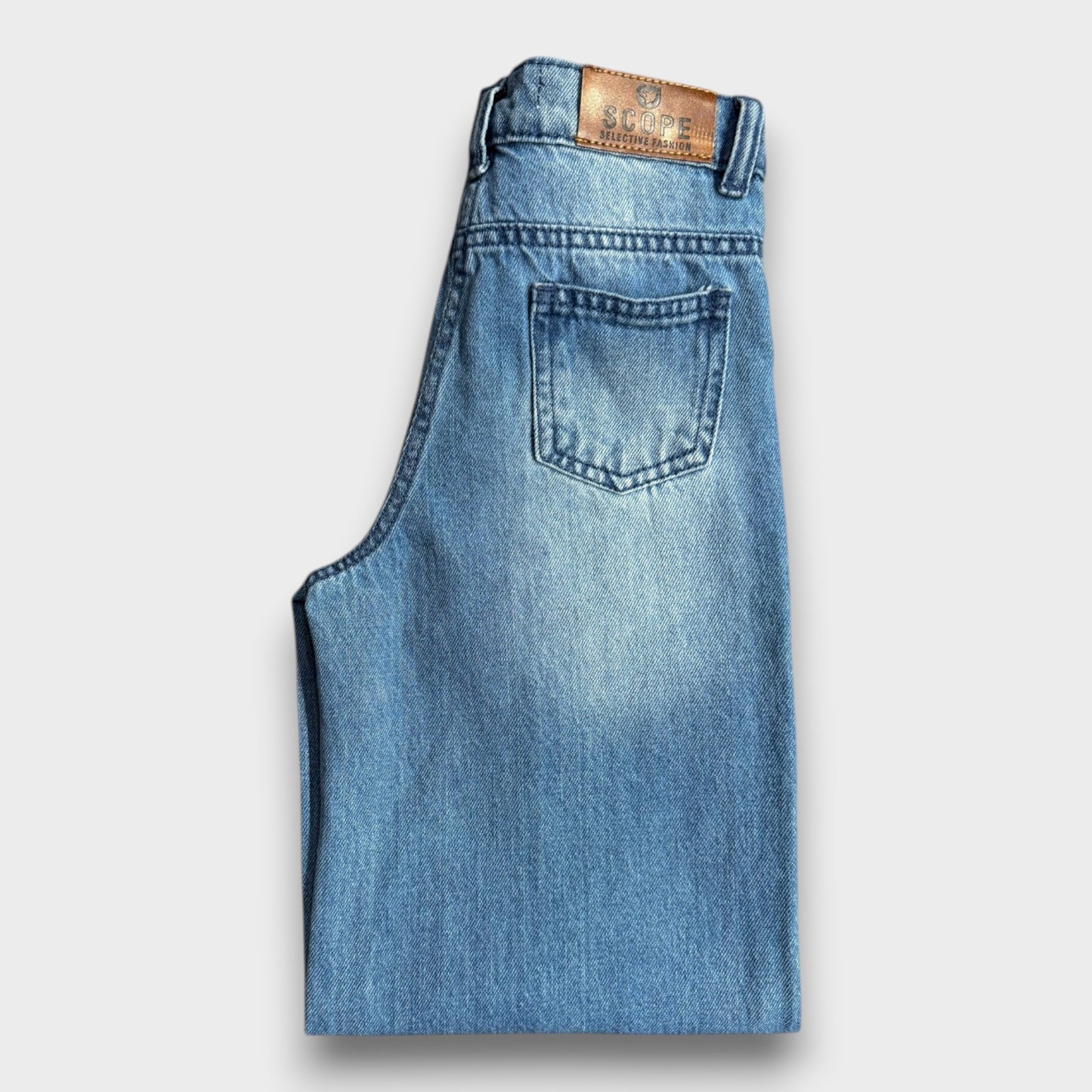 Light Blue Front Stitch Baggy Pants