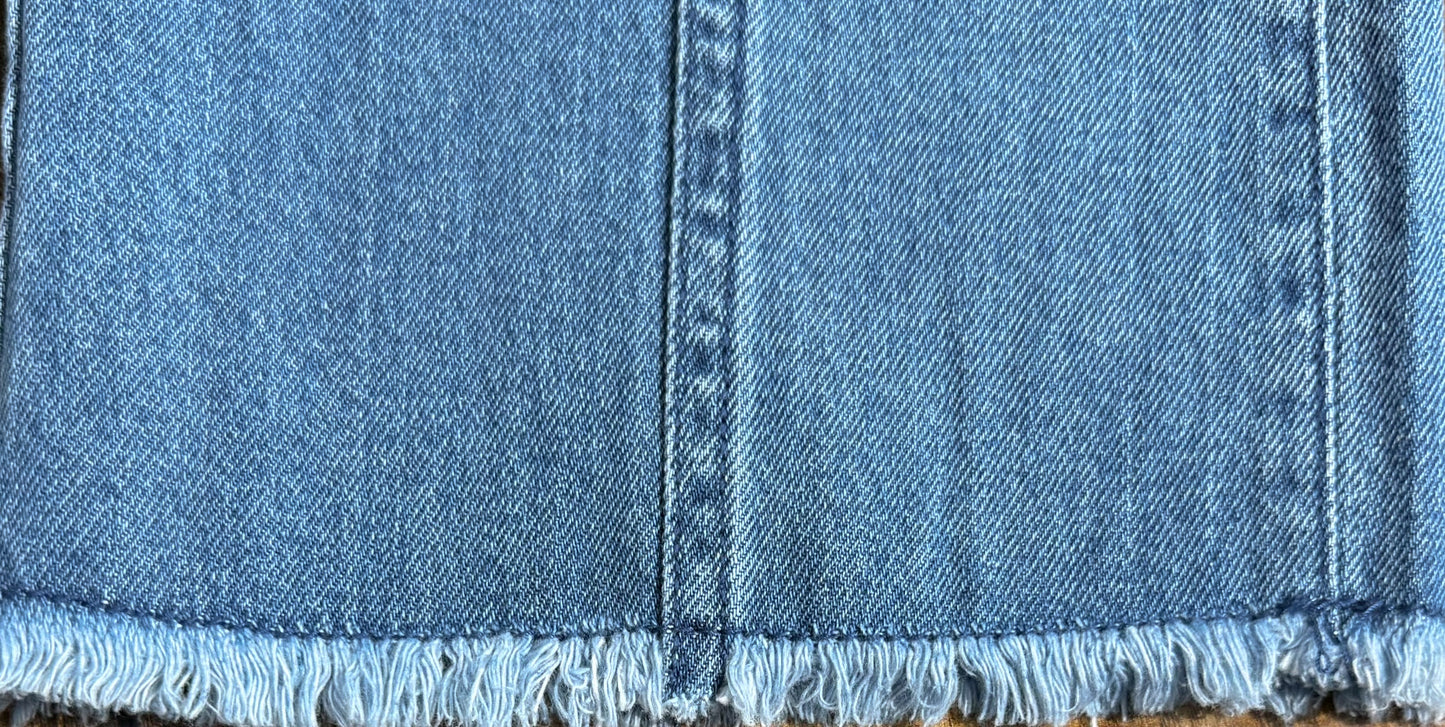 Light Blue Front Stitch Baggy Pants