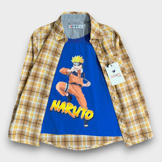 Naruto Checkered Double Shirt