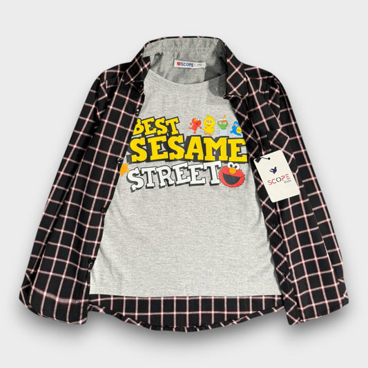 Sesame Street Checkered Double Shirt