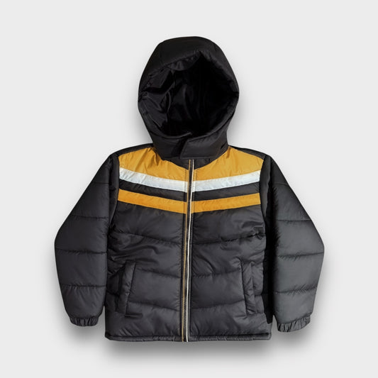 Black-Mustard Puffer Jacket