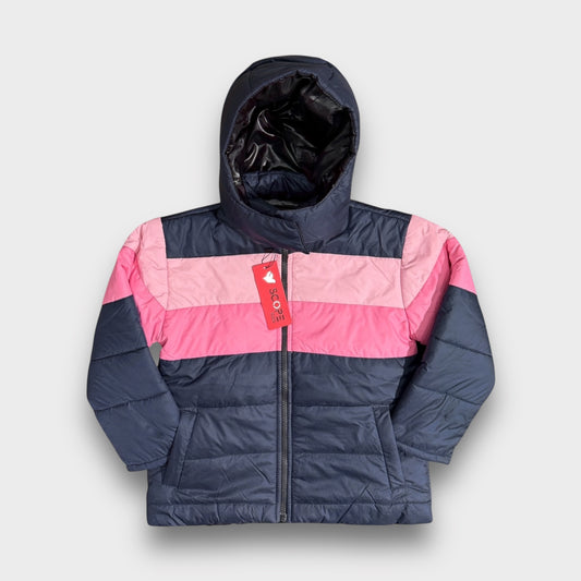 Navy-Pink Puffer Jacket