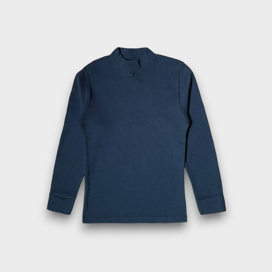 Navy Blue Mock Neck