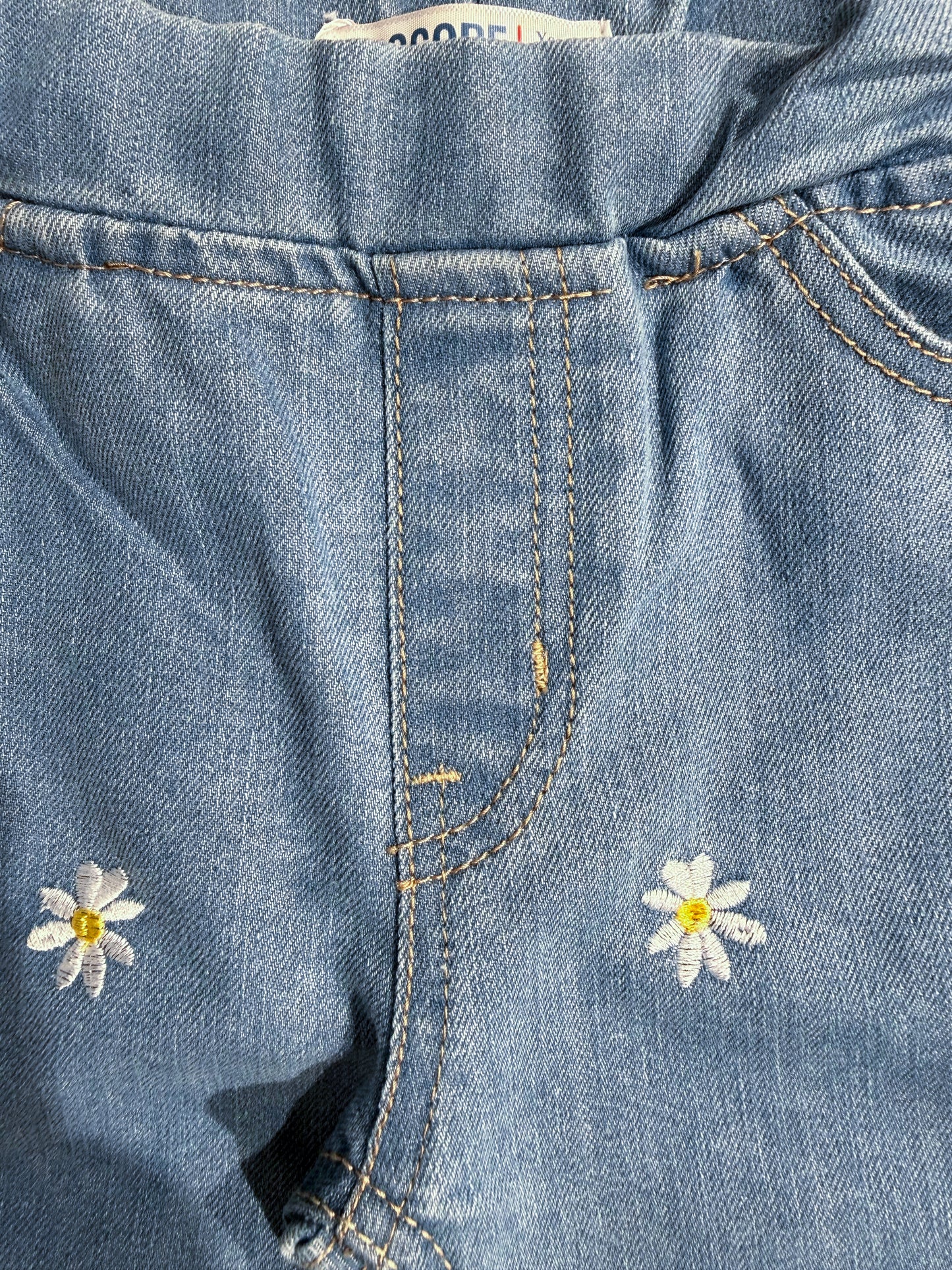 Flower Embroidered Baggy Pants