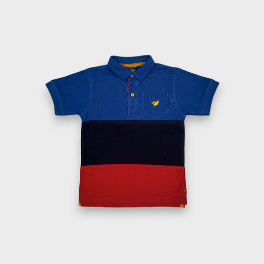 Red & Blue Panels Polo T-Shirt