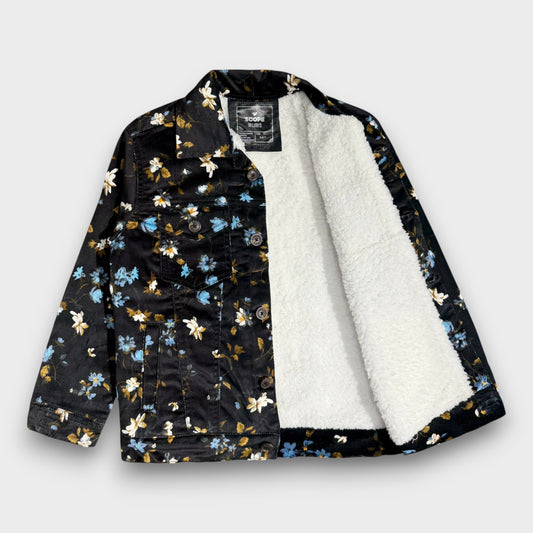 Floral Black CorduroyJacket
