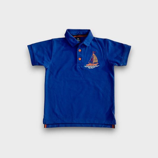 Blue Boat Polo T-Shirt