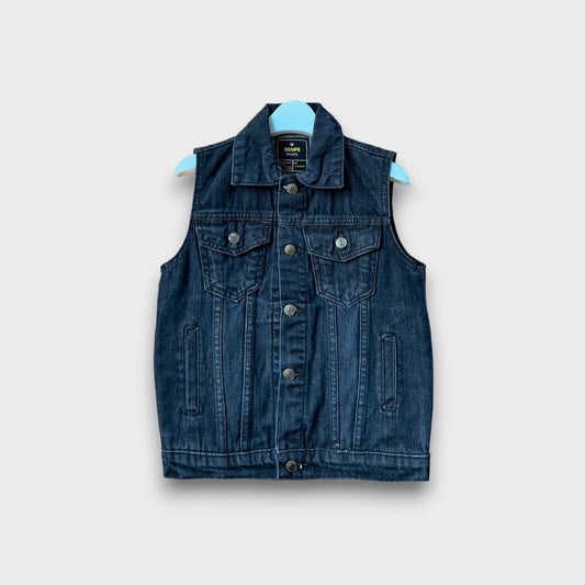 Deep Marine Blue Sleeveless Jacket